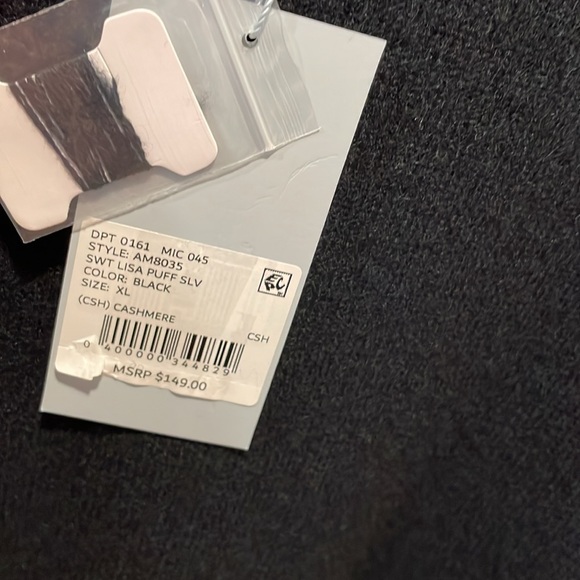 ANTONIO MELANI Black Cashmere Sweater Size Large & X-Large, NWT - Picture 6 of 16